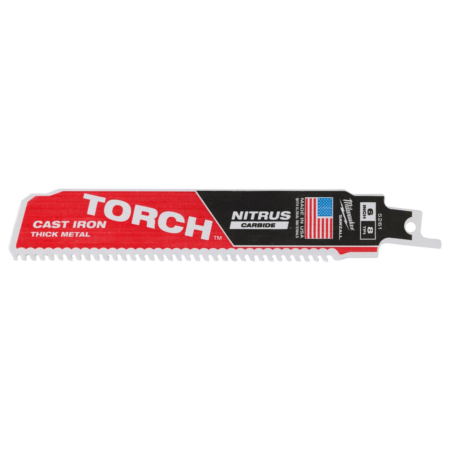 Milwaukee Torch Sawzall Nitrus Carbide Blade 8 TPI 1 pc - Mycitystee