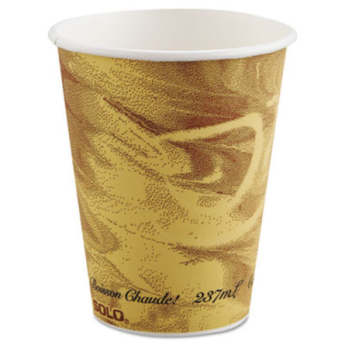 Dart Mistique Polycoated Hot Paper Cup， 8 oz， Printed， Brown (378MS) - Mycitystee