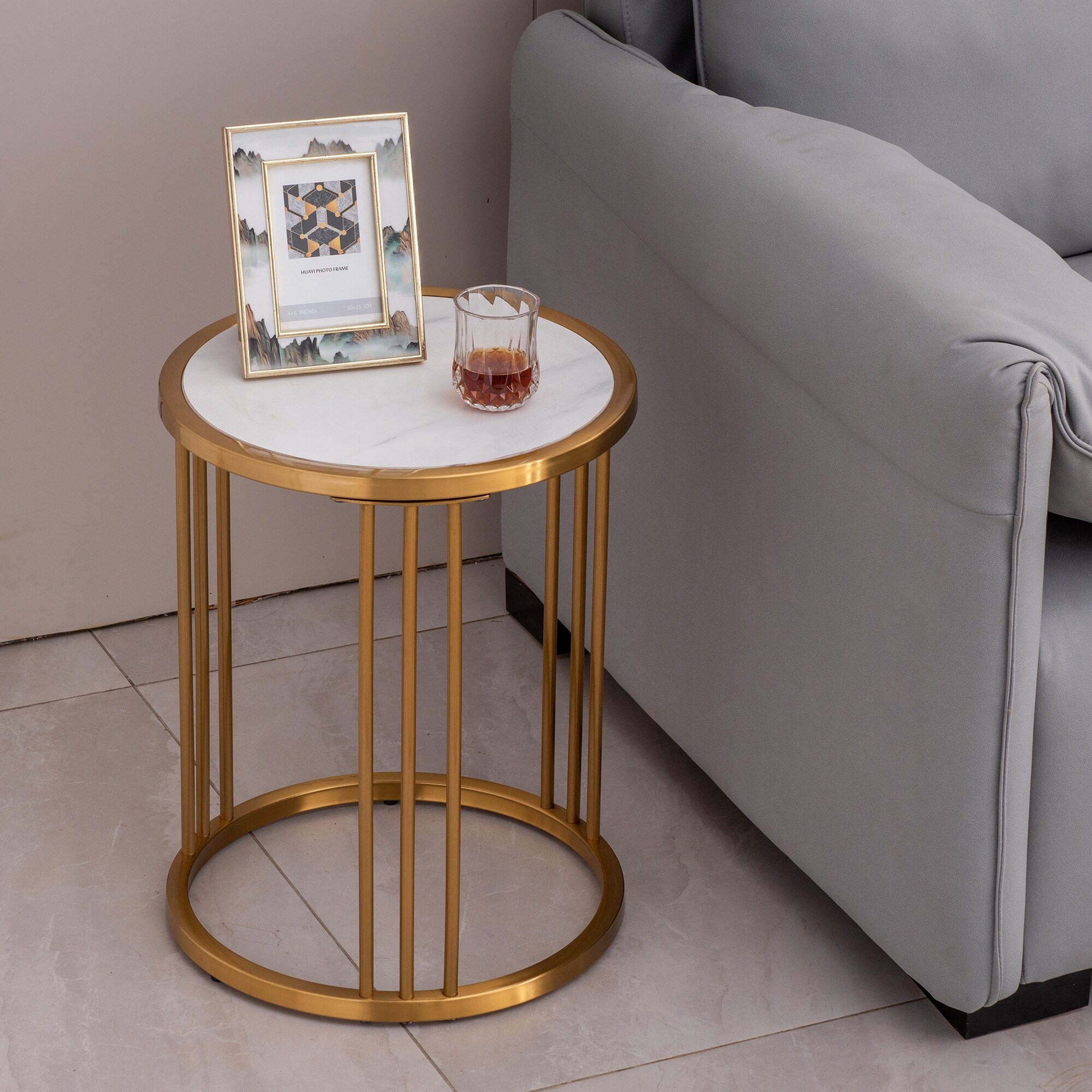 Side Table， Small End Table， Tall Nightstand for Living Room， Bedroom， Office， Bathroom - Mycitystee