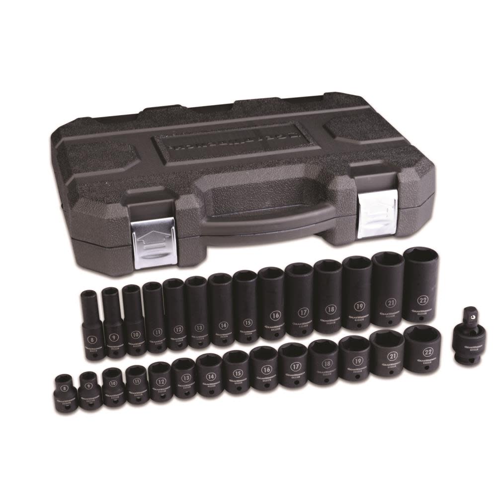 GEARWRENCH Impact Socket Set29 pc. 3/8 In. Drive 6 Point Metric Standard/Deep 84925N from GEARWRENCH - Mycitystee