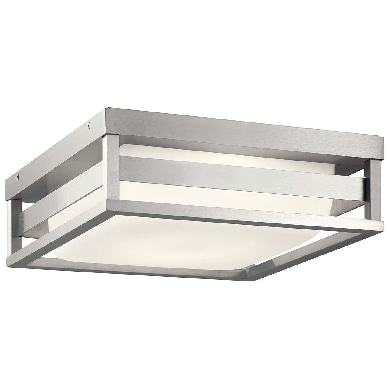 Kichler Lighting Ryler Outdoor LED Ceiling Light Brushed Aluminum - Mycitystee