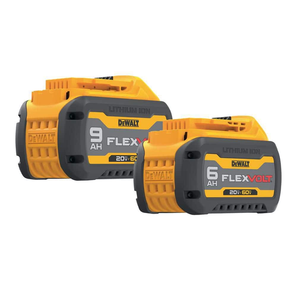 DEWALT FLEXVOLT 20V/60V MAX Lithium-Ion Battery Pack with 9.0Ah and 6.0Ah Battery Packs (2 Pack) DCB669-2 - Mycitystee