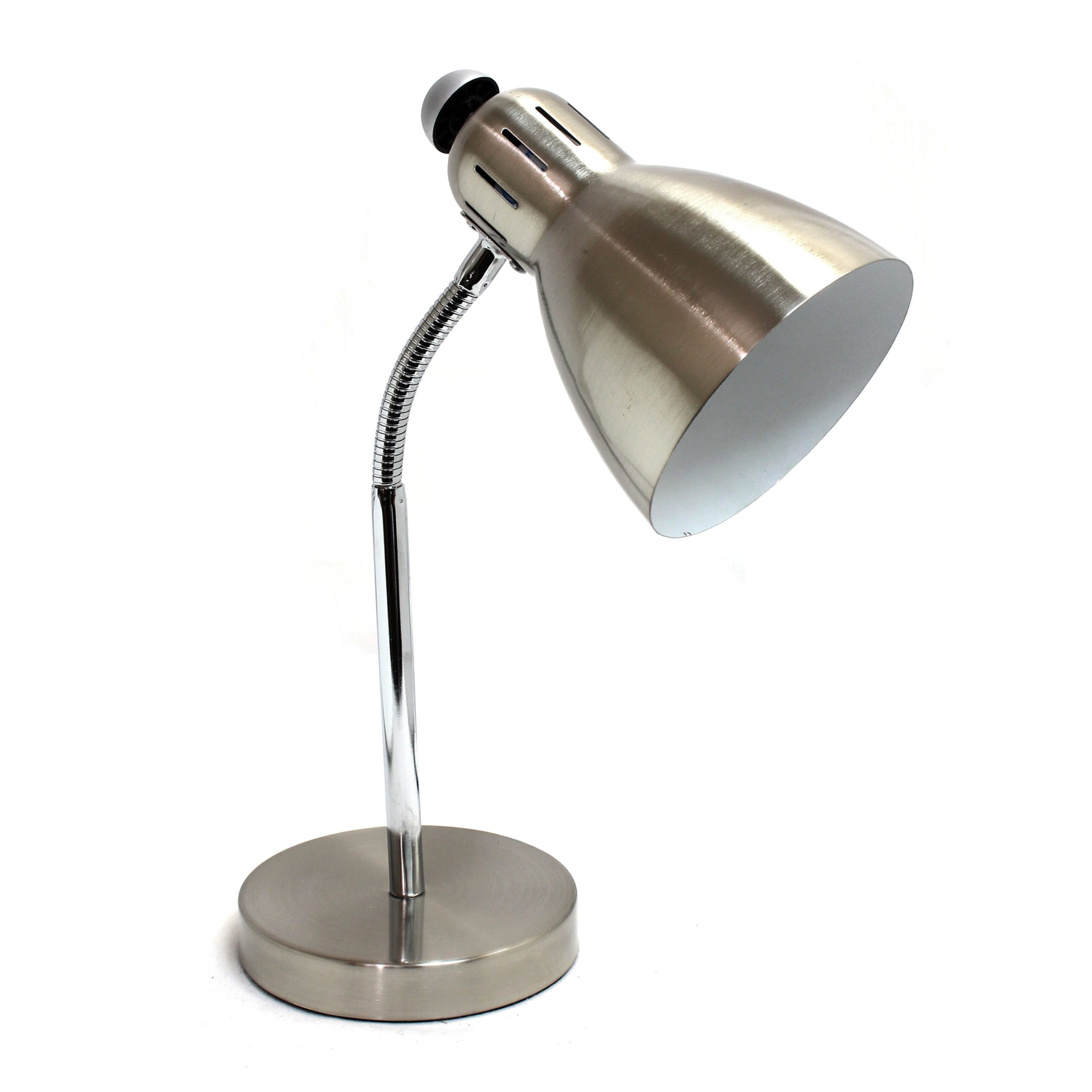 Simple Designs Semi-Flexible Desk Lamp， Brushed Nickel - L: 8.66