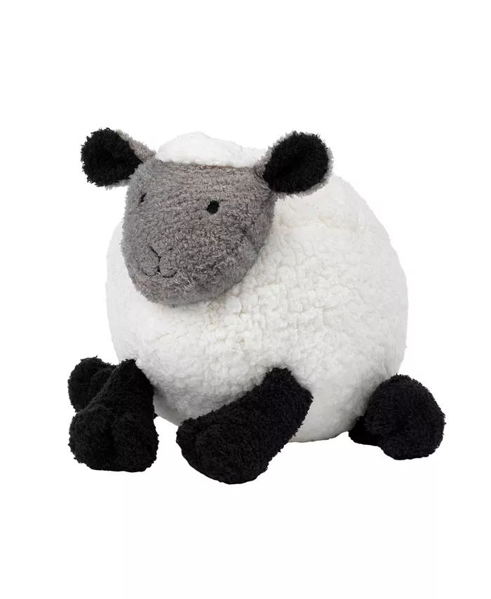 Lambs Ivy Sleepy Sheep Plush White Black Gray Sheep Stuffed Animal Toy - Wooly - Mycitystee