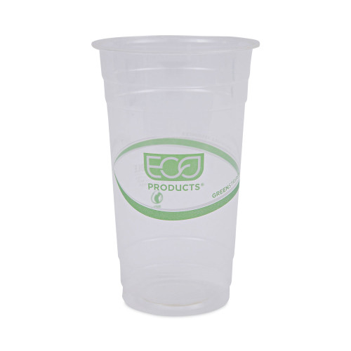 Eco-Products GreenStripe Renewable and Compostable PLA Cold Cups， 24 oz， 50/Pack， 20 Packs/Carton (EPCC24GS) - Mycitystee