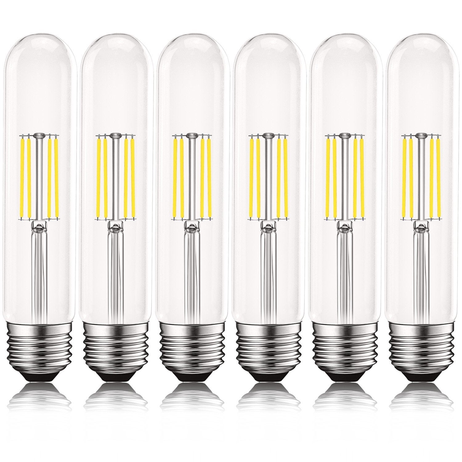 Luxrite Edison T9 LED Tube Light Bulbs 60W Equivalent 5000K Bright White 550 Lumens Dimmable 5W UL Listed E26 6 Pack - Mycitystee