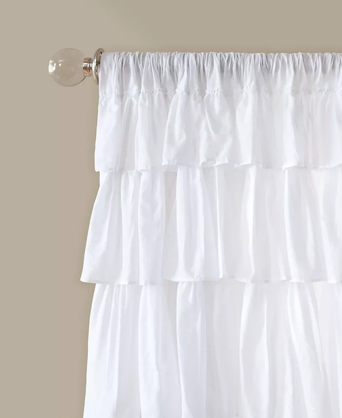 Madison Park Anna Ruffled Rod Pocket Window Panel， 50