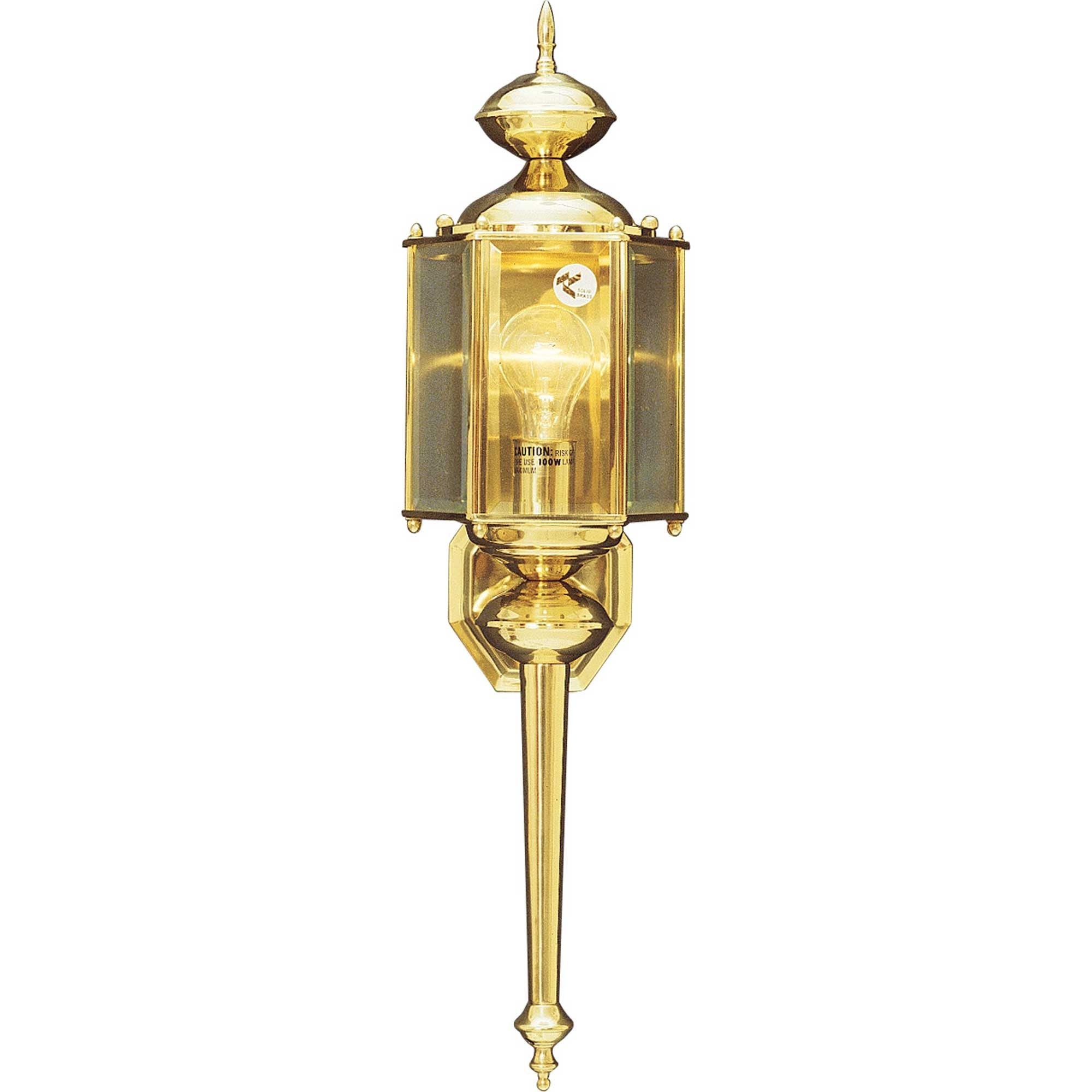 Volume Lighting 1-Light In/Out-door Polished Brass Wall Sconce - Mycitystee