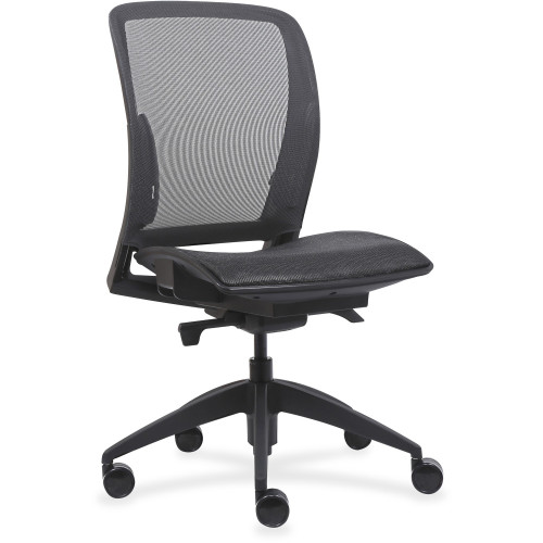 Lorell Mid-Back Chair with Mesh Seat and Back (83106) - Mycitystee