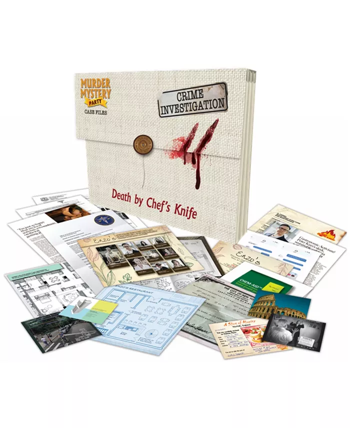 University Games Mystery Party Case Files - Death by Chef's Knife Puzzle Set， 52 Piece - Mycitystee