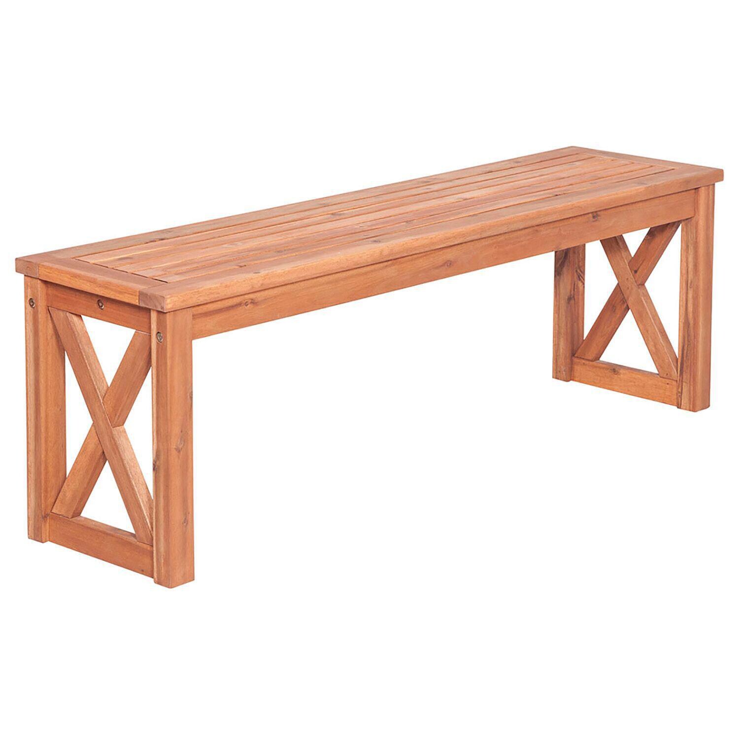 Ultimate Patio Camille Way 53 Inch Acacia Backless Patio Bench - Mycitystee