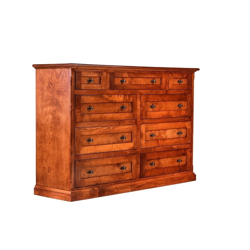 Mission Alder Nine Drawer Tall Dresser 60W x 40H x 18D - - 26040904 - Mycitystee