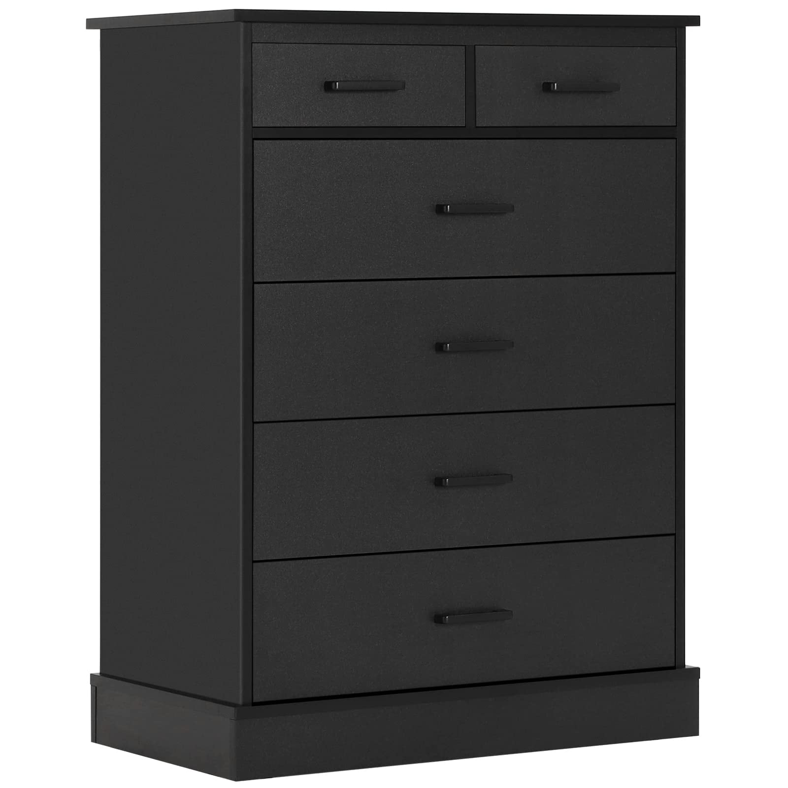 6 Drawer Dresser， Wood Storage Tower Clothes Organizer， Black Chest of 6 Drawers， Large Storage Cabinet - as picture - - 37668791 - Mycitystee
