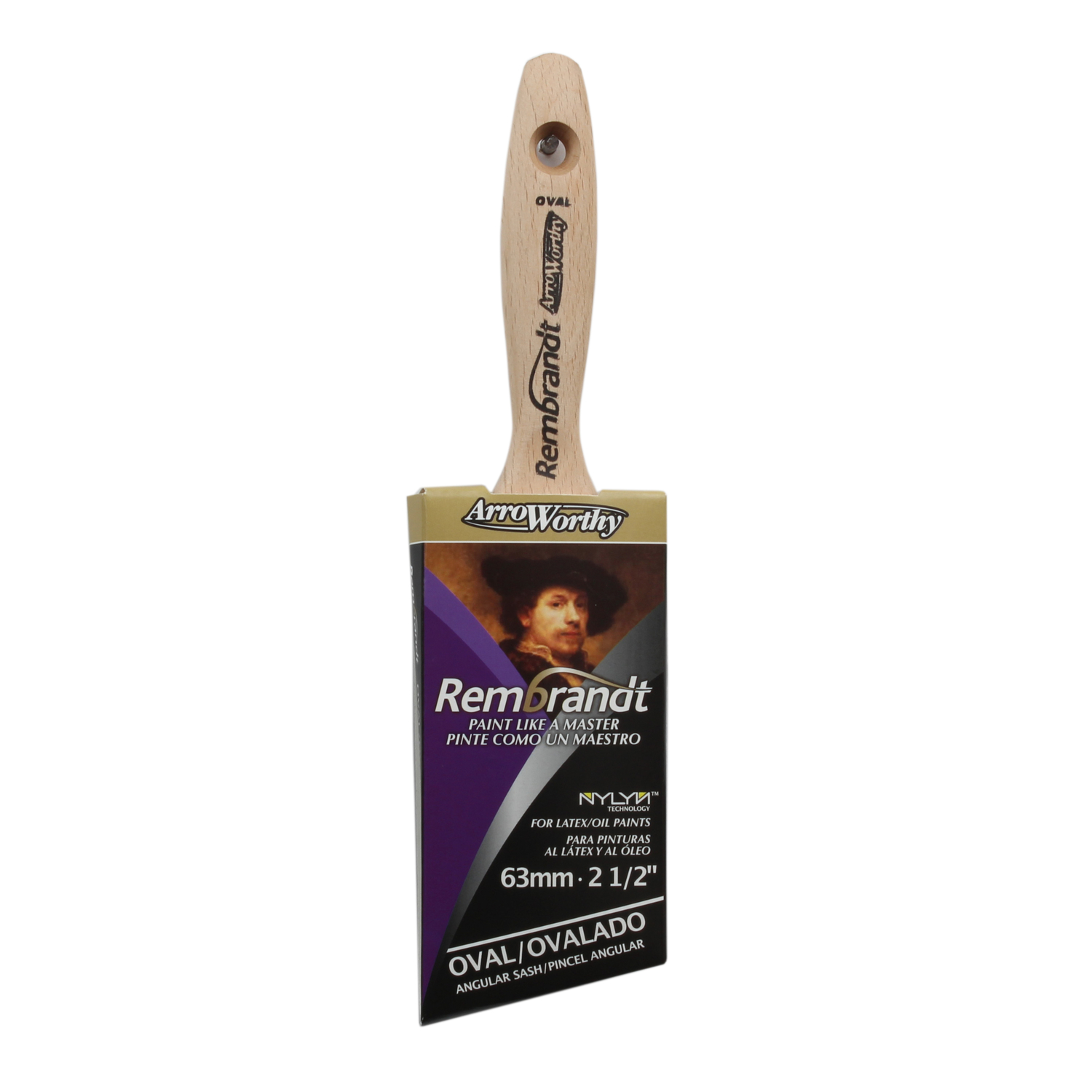 ArroWorthy Rembrandt 2-1/2 in. Semi-Oval Paint Brush - Mycitystee