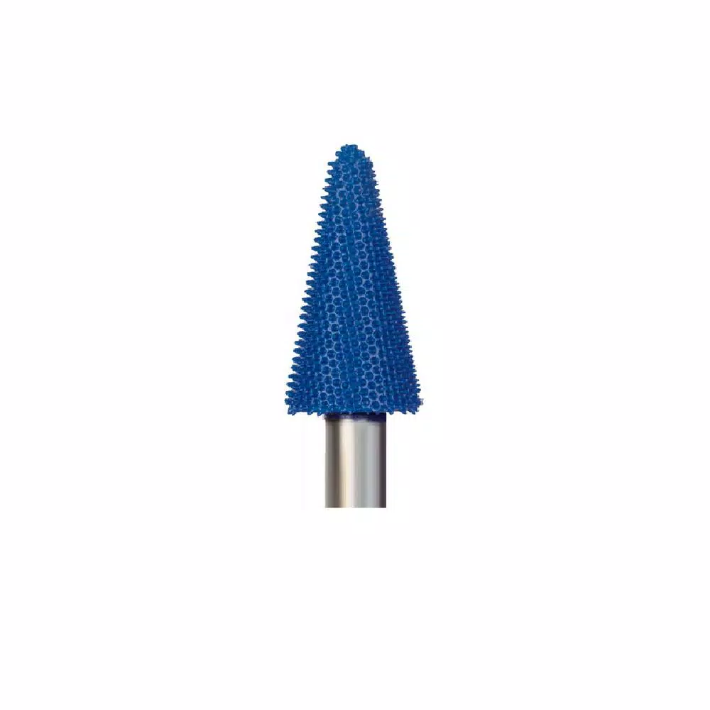 Foredom 9/16 in. x1 in. Taper Shape Blue fine grit Tungsten Carbide Wood Carving bur with 1/4 in. Dia Shank and#8211; XDC Depot - Mycitystee