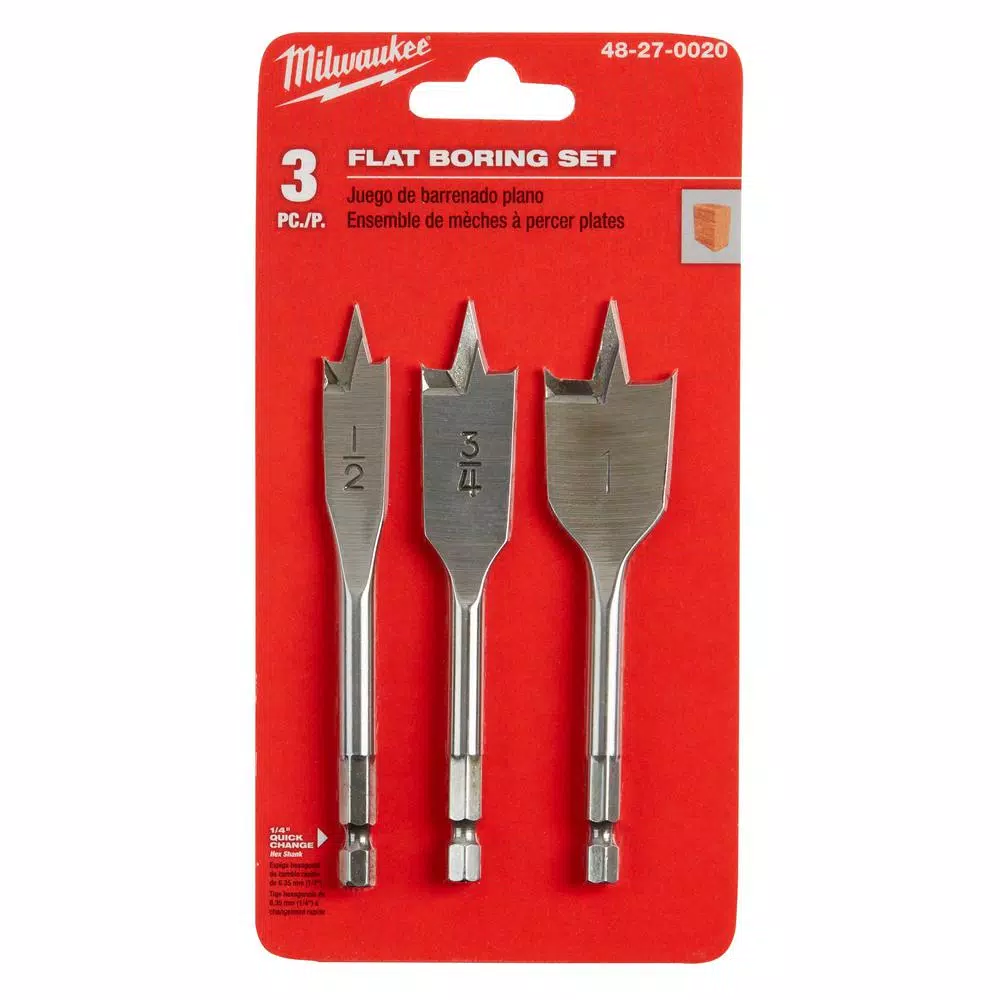 Milwaukee High Speed Wood Spade Bit Set (3-Piece) and#8211; XDC Depot - Mycitystee