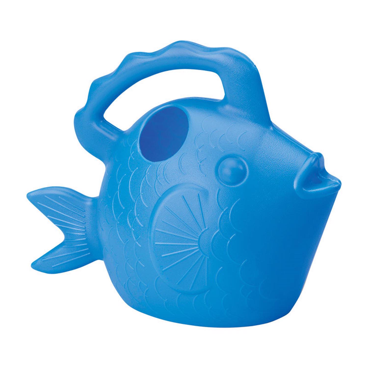 Novelty Blue 0.75 gal Plastic Squirt the Fish Watering Can - Mycitystee