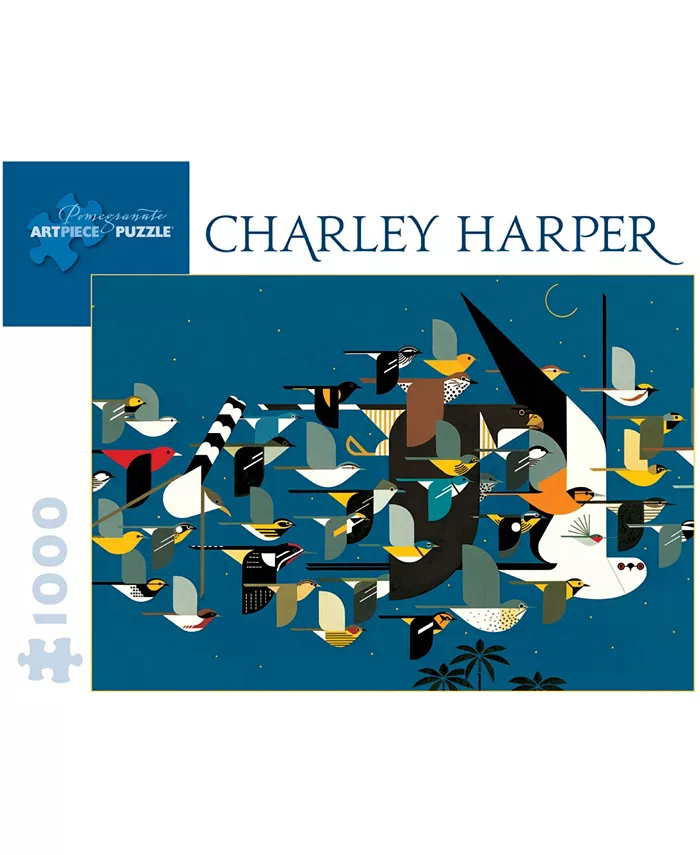 Pomegranate Communications， Inc. Charley Harper - Mystery of the Missing Migrants Puzzle- 1000 Pieces - Mycitystee
