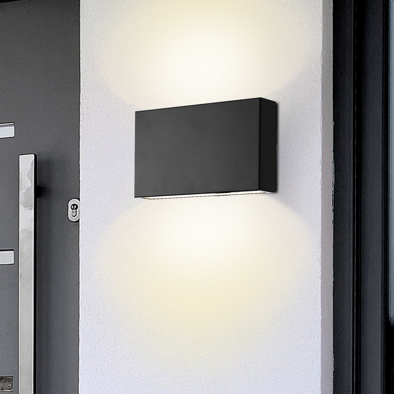 Min Brick Outdoor LED Black Wall Light - 1-LIGHT Shopping - The Best Deals on Outdoor Wall Lanterns | 40104158 - Mycitystee