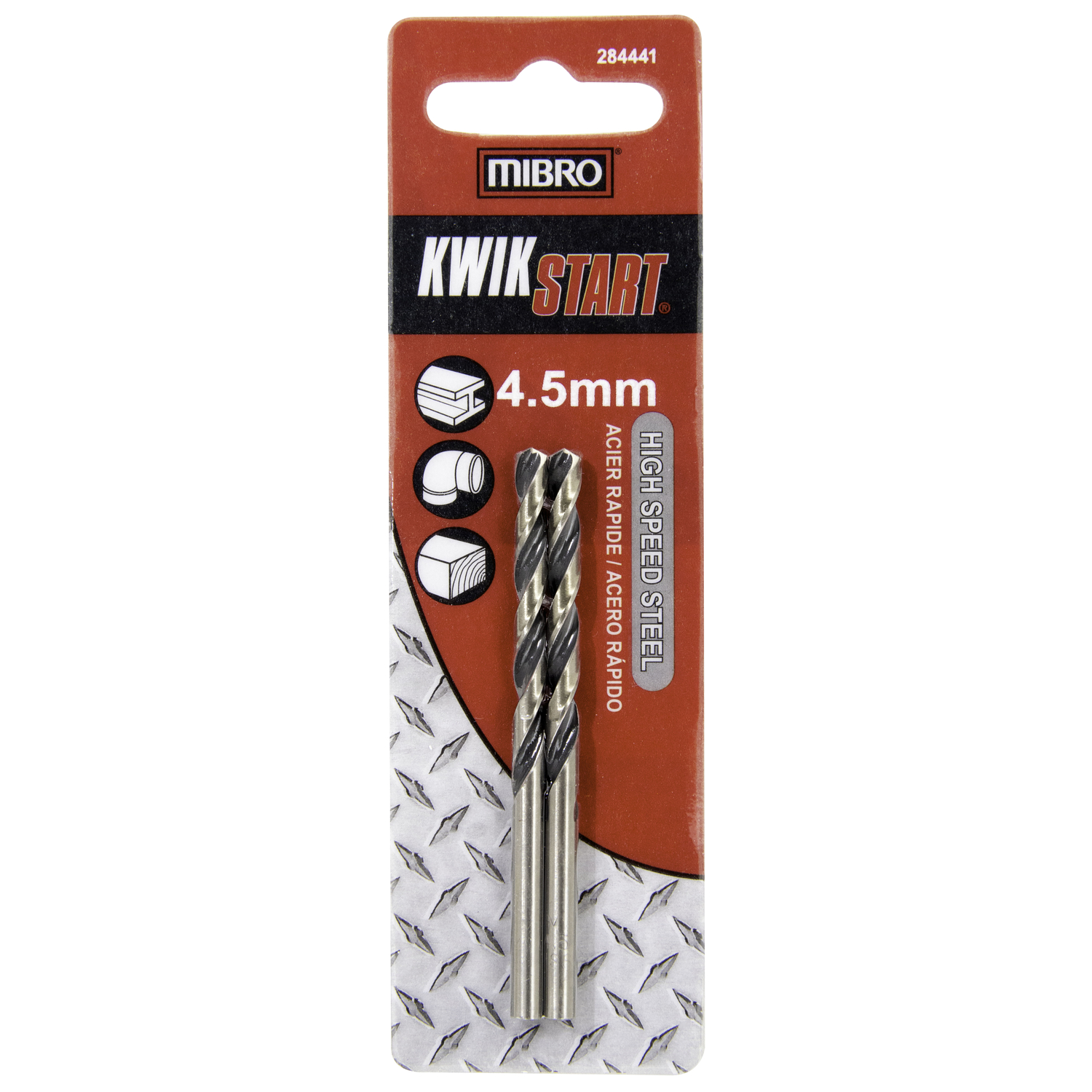 MIBRO 4.5 mm X 3-3/8 in. L High Speed Steel Metric Drill Bit Set 2 pc - Mycitystee