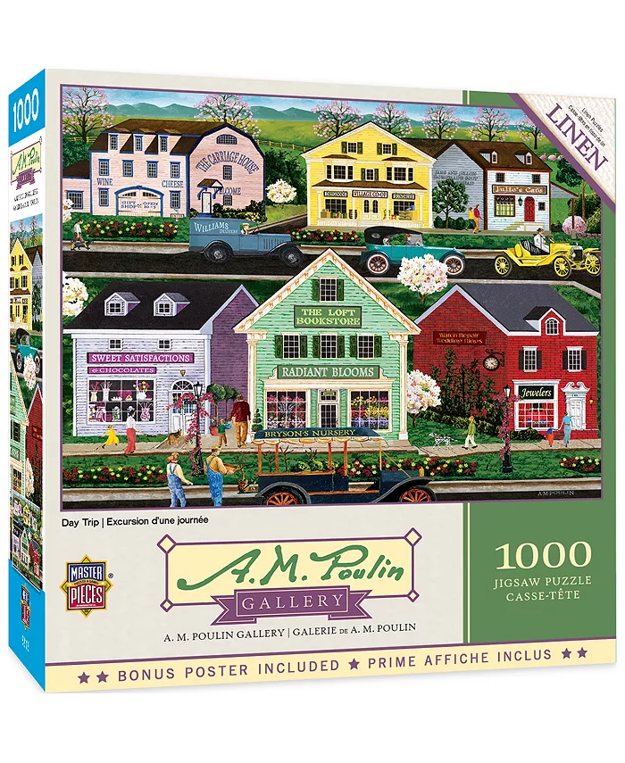 MasterPieces Puzzles AM Poulin - Day Trip 1000 Piece Adult Jigsaw Puzzle - Mycitystee
