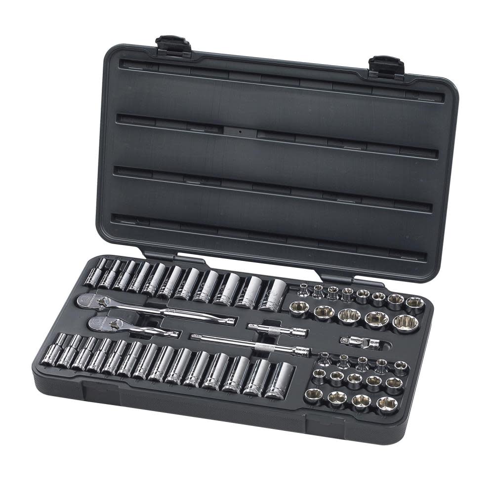 GEARWRENCH Mechanics Tool Set 57 pc. 3/8 In. Drive 6 Point SAE/Metric Standard/Deep 80550 from GEARWRENCH - Mycitystee
