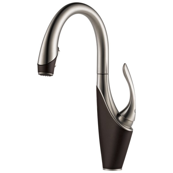 Vuelo Single Handle Pull-Down Kitchen Faucet - Cocoa Bronze/Stainless - Mycitystee
