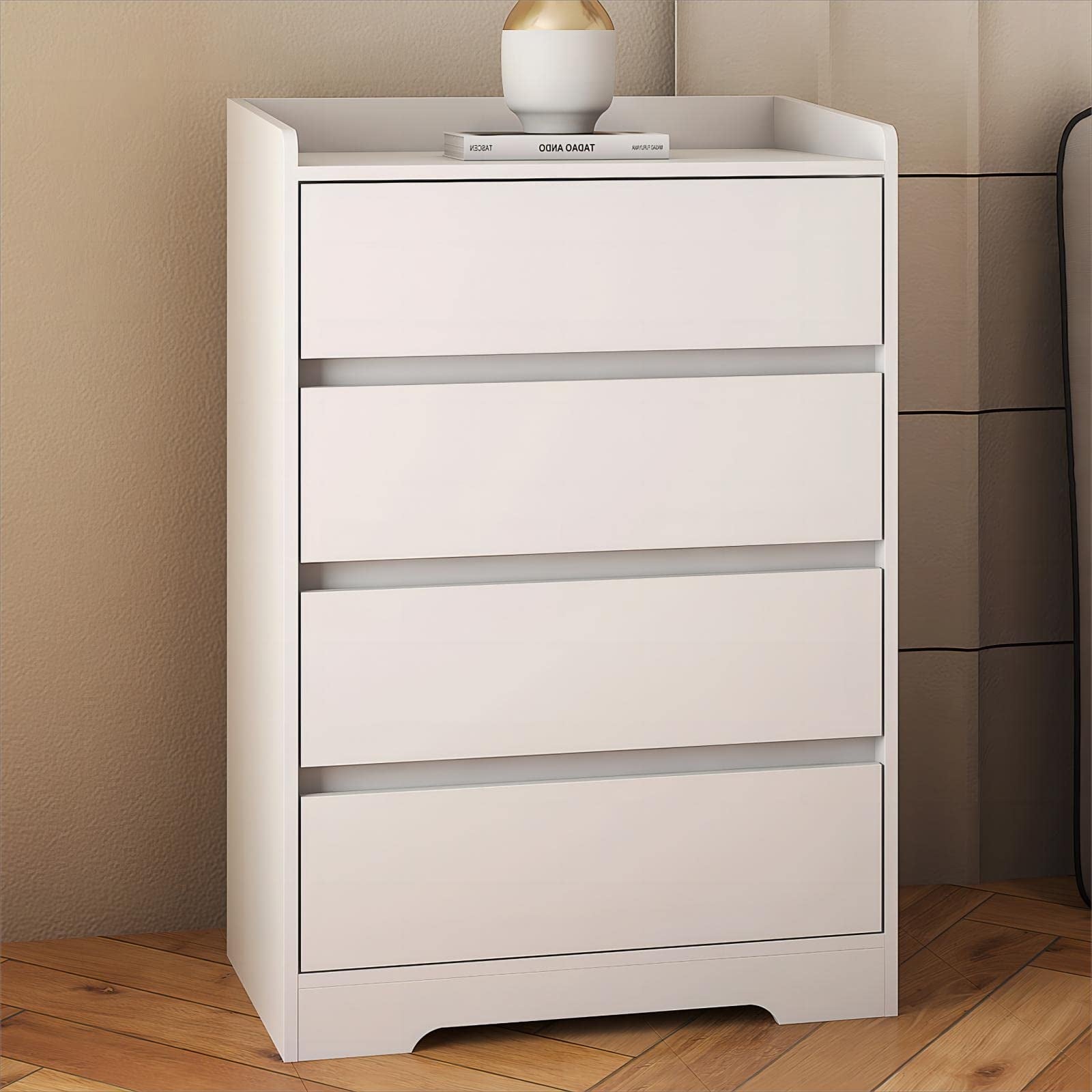 Dresser for Bedroom with 4 Drawers， Chest of Drawers， Clothes Storage Closet Organizer Sideboard Buffet Cabinet， Modern Dresser - - 37668846 - Mycitystee