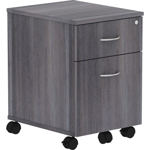 Lorell Relevance Series Charcoal Laminate Office Furniture Pedestal - 2-Drawer (16217) - Mycitystee