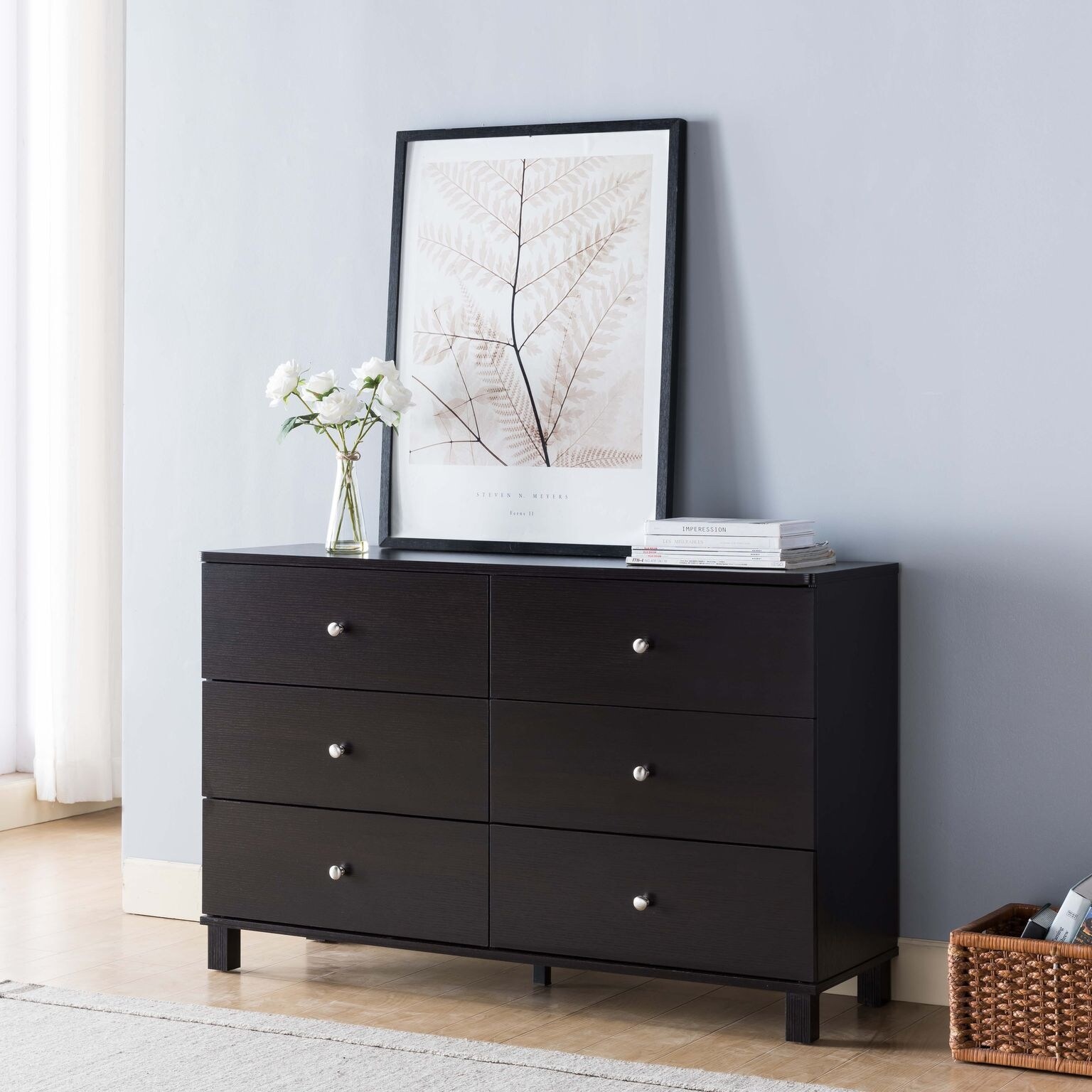 Q-Max Dresser with 6 Drawers on Metal Glides - - 32613714 - Mycitystee