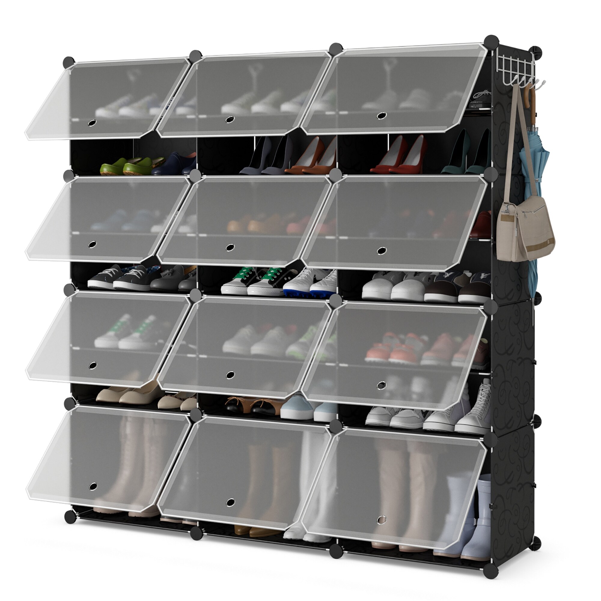 Costway Portable Shoe Rack Organizer 12-Cube 48 Pair Shoe Shelf - See Details - - 36811920 - Mycitystee