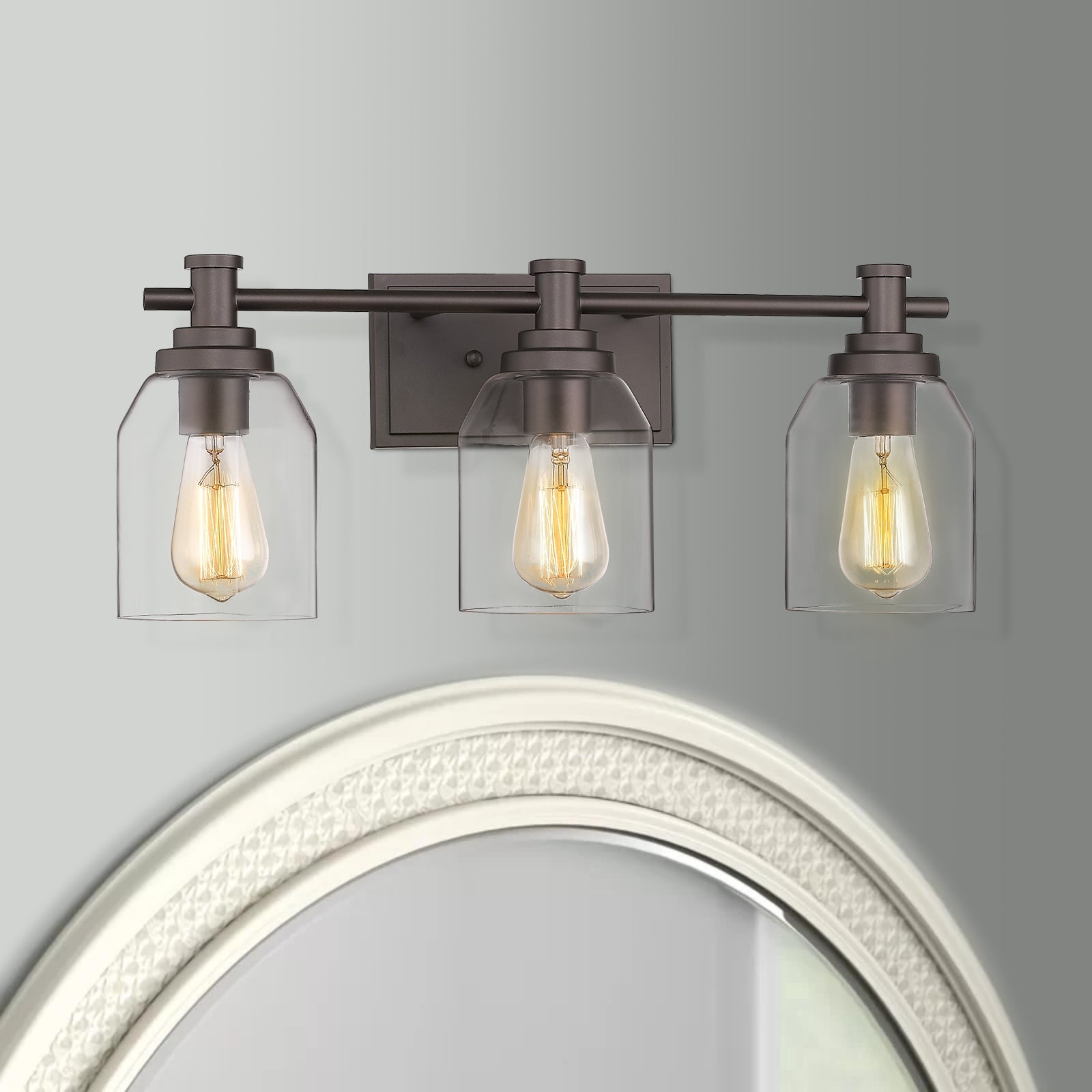 3-light Bathroom Vanity Light， Bathroom Over Sink Lighting - 21.3 x 9.2 x 7 inches - Mycitystee