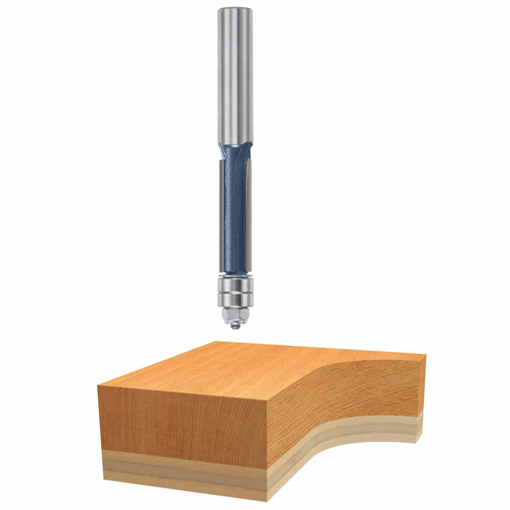 Bosch 1/2 In. x 1-1/2 In. Carbide Tipped 3-Flute Template Trim Bit 85602M from Bosch - Mycitystee