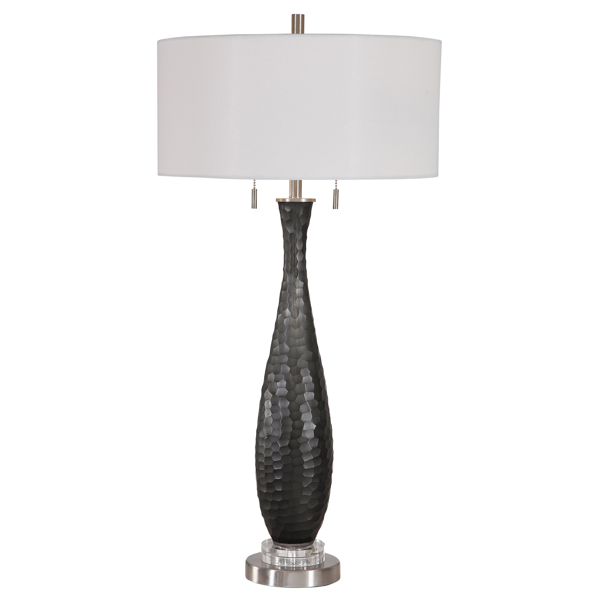 Uttermost Jothan Frosted Black Table Lamp - Mycitystee