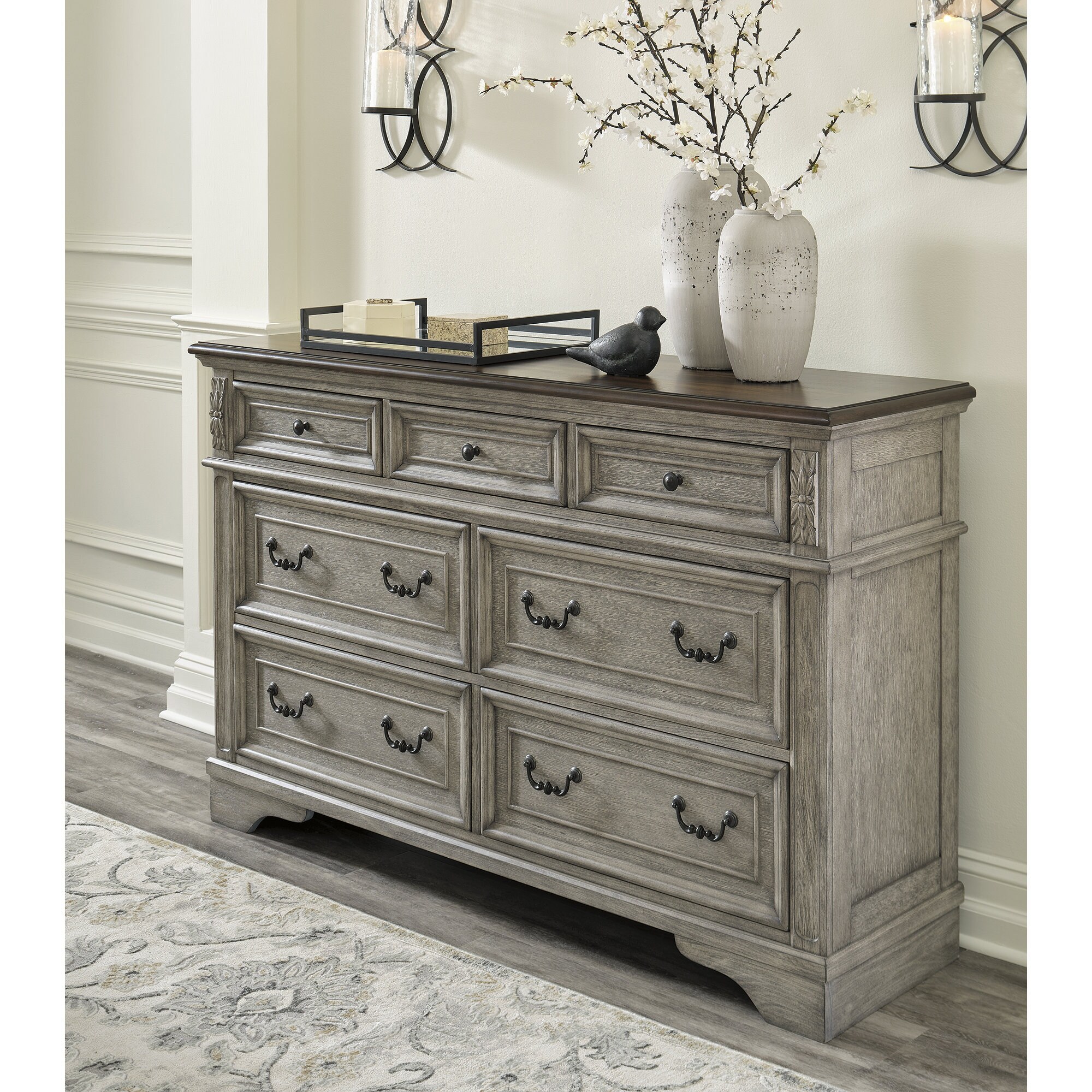 Ashley Furniture Lodenbay Gray and Brown Dresser - - 36513935 - Mycitystee