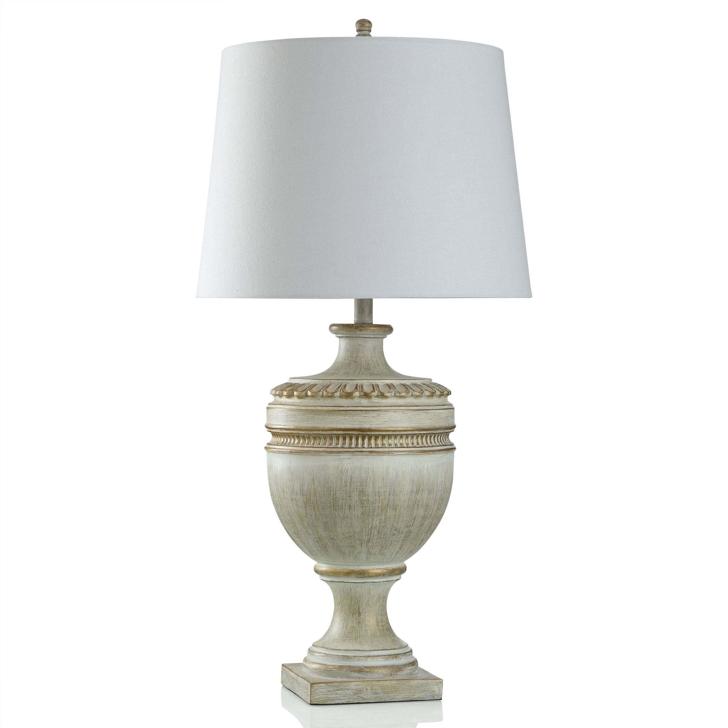 Malta Cream Table Lamp - Classic Brushed Gold And Cream - Mycitystee