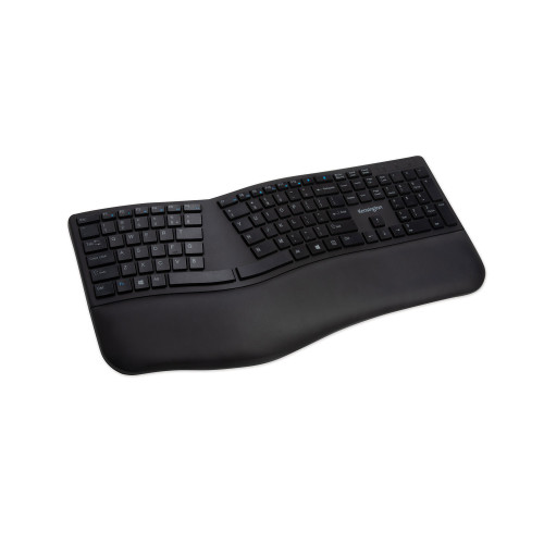 Kensington Pro Fit Ergo Wireless Keyboard， 18.98 x 9.92 x 1.5， Black (75401) - Mycitystee