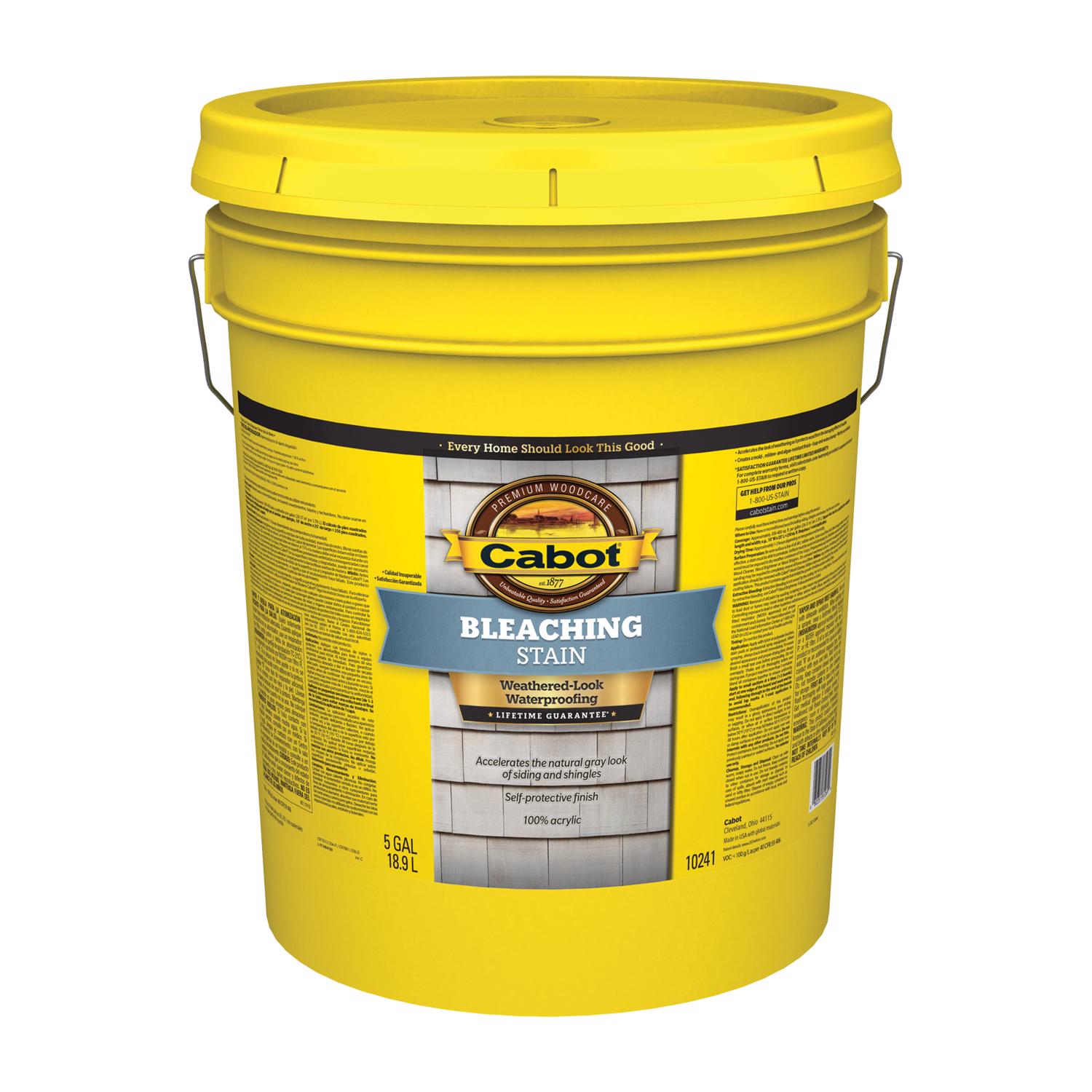 Cabot Bleaching Stain Semi-Transparent Driftwood Gray Water-Based Acrylic Bleaching Stain 5 gal - Mycitystee