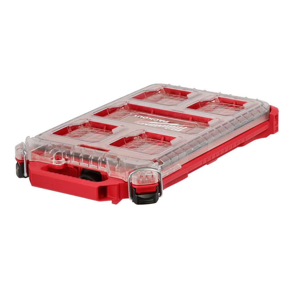 Milwaukee PACKOUT 5-Compartment Low-Profile Compact Small Parts Organizer 48-22-8436 - Mycitystee