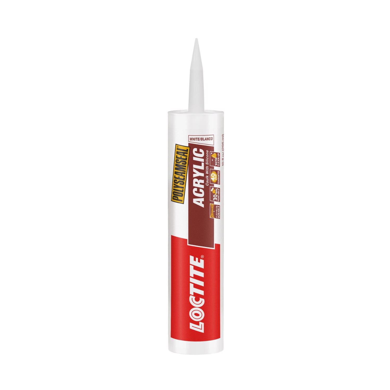 Loctite Polyseamseal White Acrylic/Silicone Multipurpose Caulk Sealant 10 oz - Mycitystee