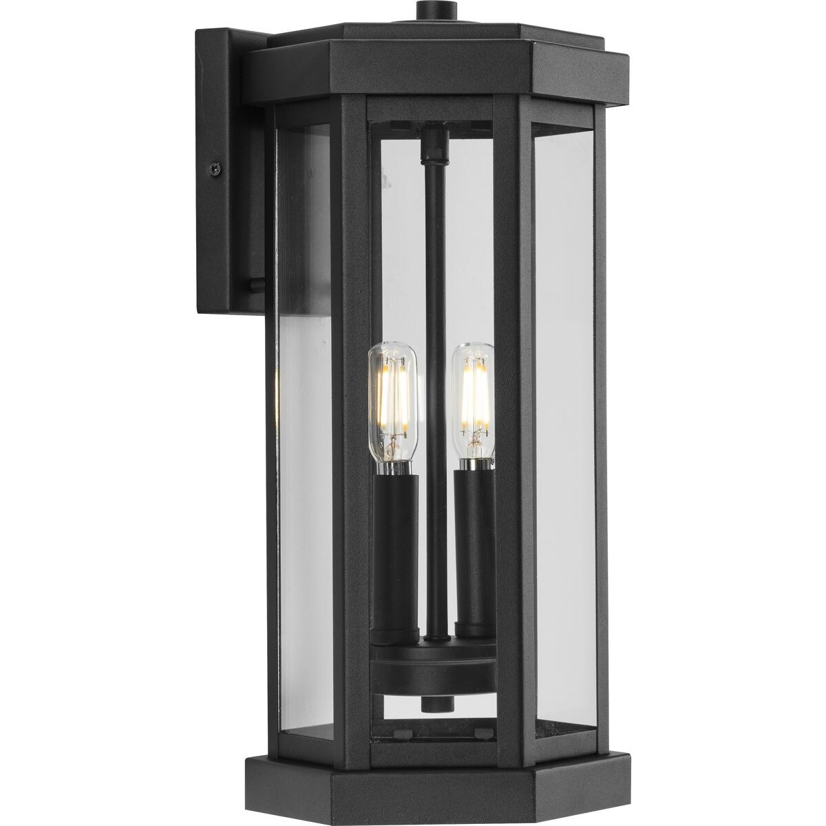 Ramsey Collection Textured Black Modern Farmhouse Outdoor Medium Wall Lantern - 7.5 in x 7.37 in x 15.5 in Shopping - The Best Deals on Outdoor Wall L - Mycitystee