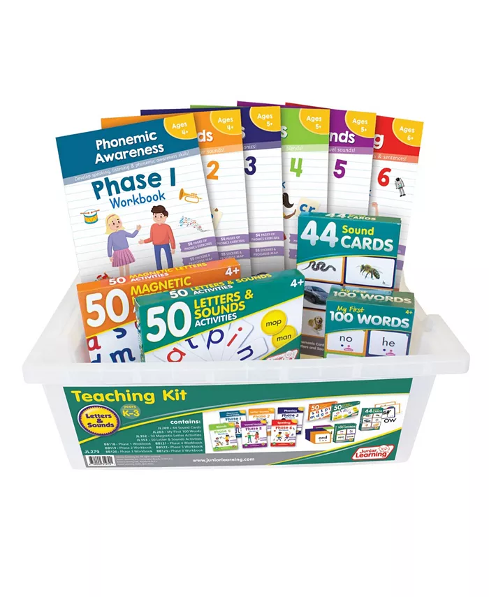 Junior Learning Letters and Sounds Teaching Kit Years K-3 Educational Learning Set， 250 Pieces - Mycitystee