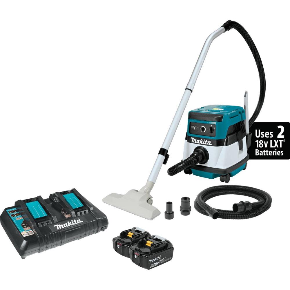 Makita 18V X2 LXT 36V /Corded 2.1 Gallon HEPA Dry Dust Extractor/Vacuum Kit XCV04PT from Makita - Mycitystee