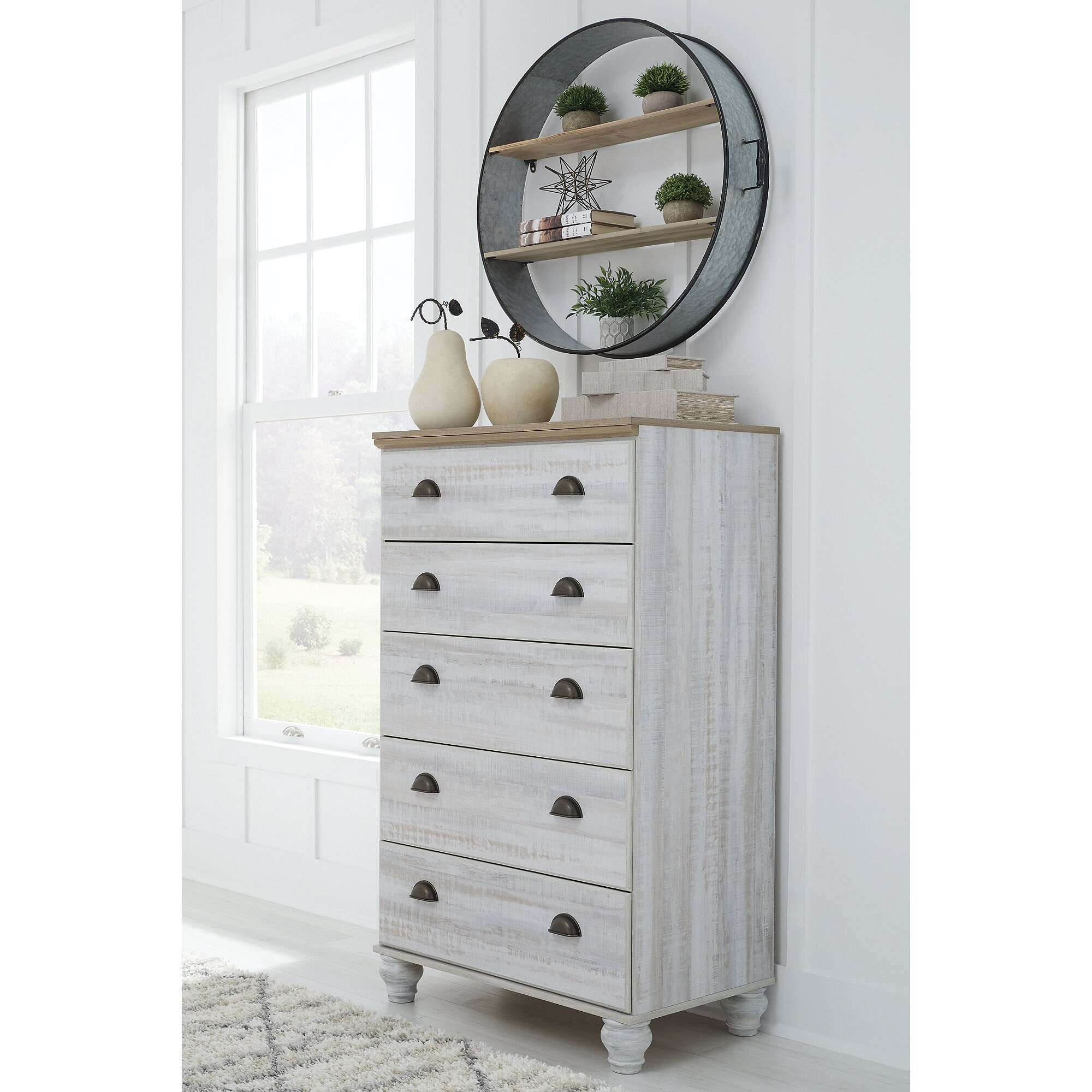 Ashley Furniture Haven Bay Two-tone 5 Drawer Chest - - 36513927 - Mycitystee