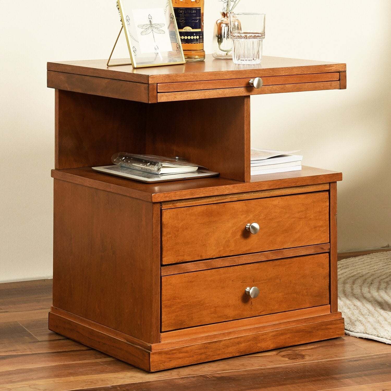 Solid Wood Traditional Chair Side End Table - Mycitystee
