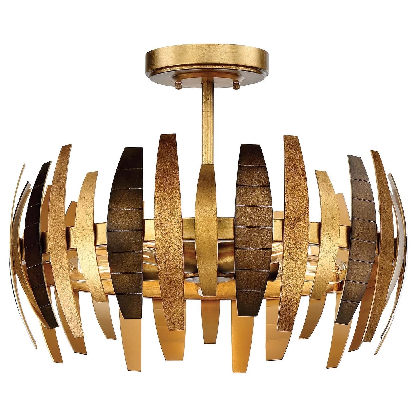 Minka Metropolitan Manitou Five Light Semi Flush - Gold - Mycitystee