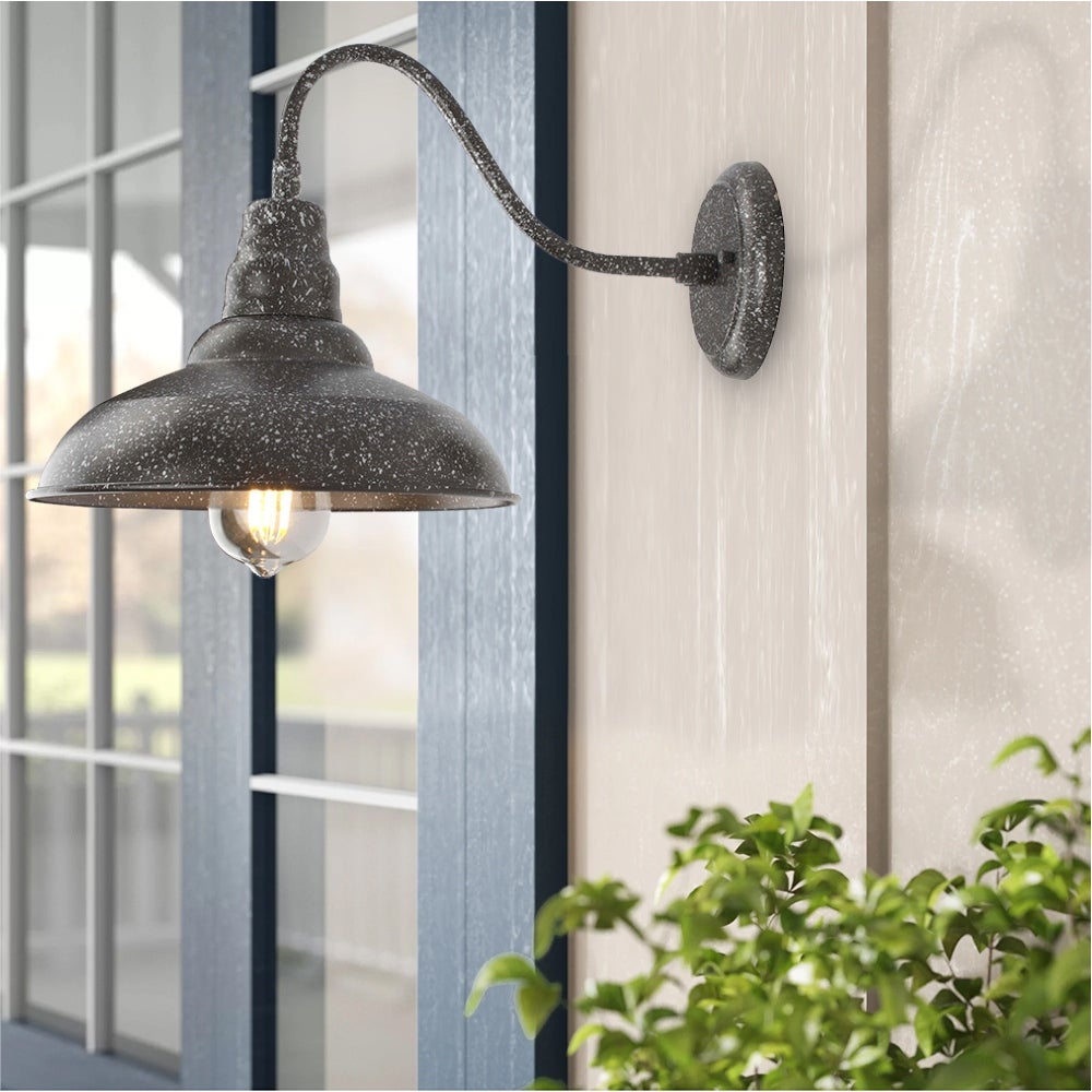 Adam 1 Light Outdoor Wall Lighting Silver Finish Finish - Silver Finish Shopping - The Best Deals on Outdoor Barn Lights | 38526932 - Mycitystee