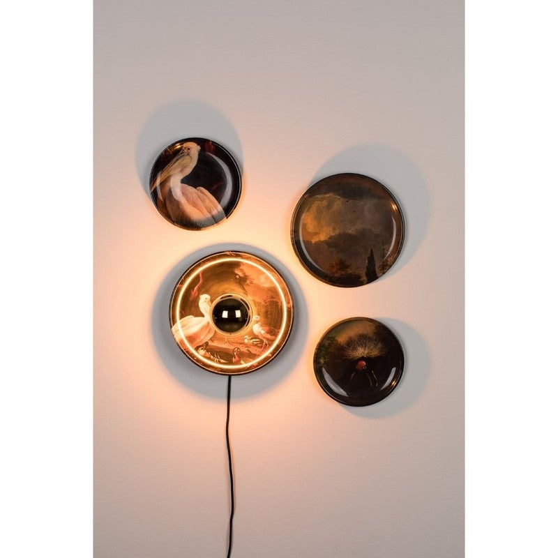Bold Monkey No Food Here Birds Print Wall Lamps (4) - Multicolor - Mycitystee