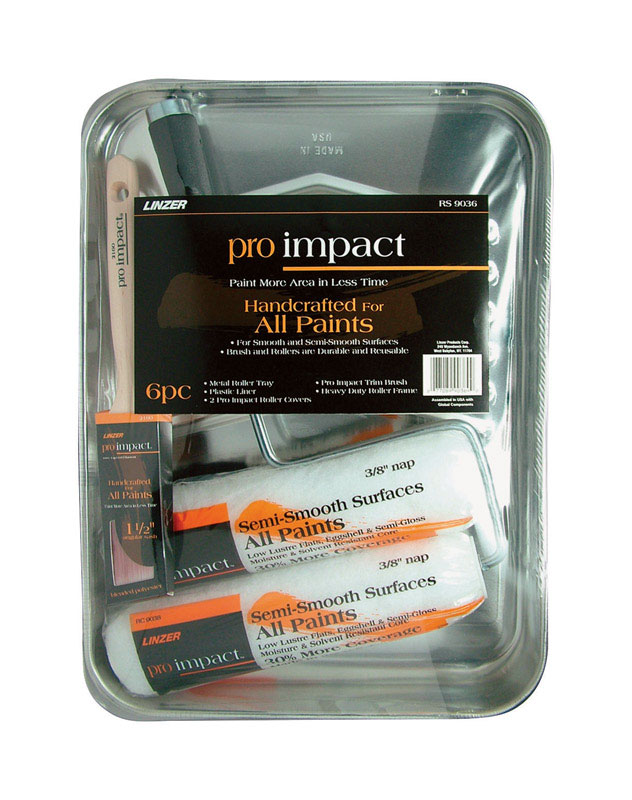 Linzer Pro Impact Metal 9 in. W X 9 in. L Paint Tray Set - Mycitystee
