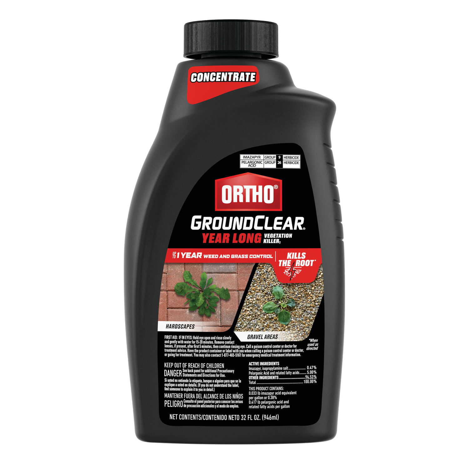 Ortho GroundClear Year Long Vegetation Killer Concentrate 32 oz - Mycitystee